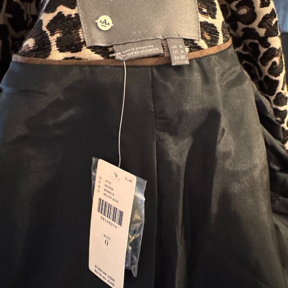 NEW! with tags Anthropologie Longline Leapord Blazer size 0 - Picture 5 of 9